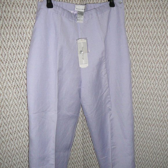 Capri Crop Pants Fully Lined Purple Size L NWT - Picture 7 of 12